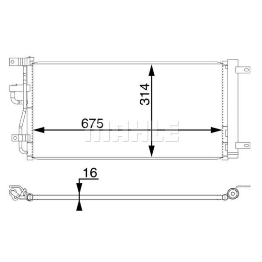 AC 66 000S Condenser, air conditioning