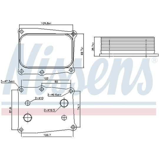 91377 Oil Cooler, engine oil