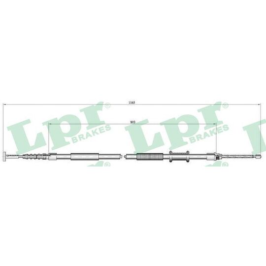 C0191B Cable, parking brake