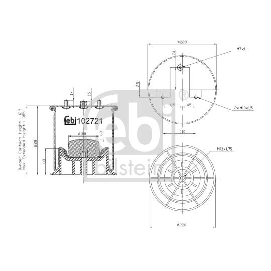 102721 Bellow, air suspension