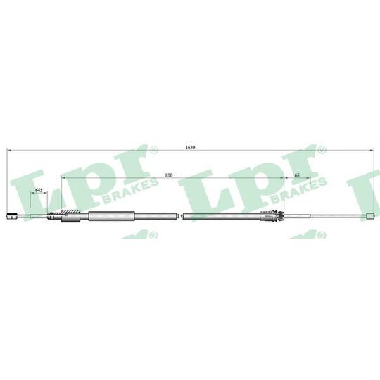 C0098B Cable, parking brake