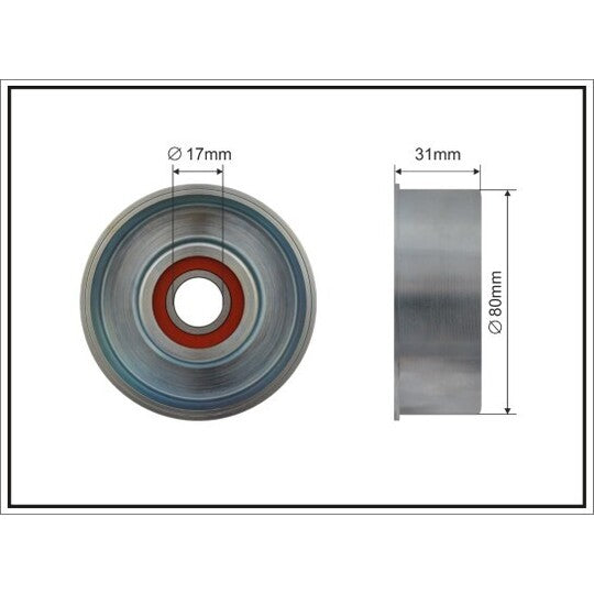 500085 Tensioner Pulley, v-ribbed belt