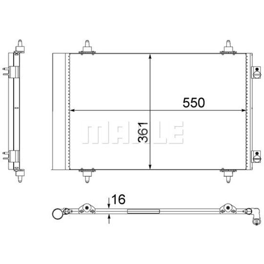 AC 487 000S Condenser, air conditioning