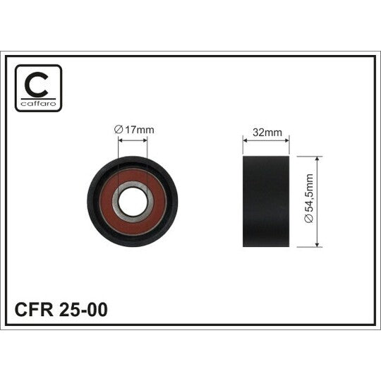25-00 Deflection/Guide Pulley, timing belt
