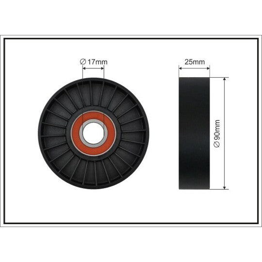 12-98 Tensioner Pulley, v-ribbed belt
