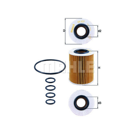OX 437D Oil filter