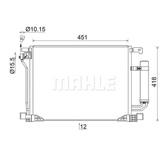 AC 953 000S Condenser, air conditioning