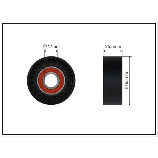 335-00 Tensioner Pulley, v-ribbed belt
