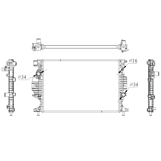 59284 Radiator, engine cooling