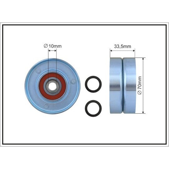 500072 Tensioner Pulley, v-ribbed belt