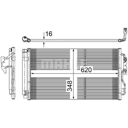 AC 652 000S Condenser, air conditioning