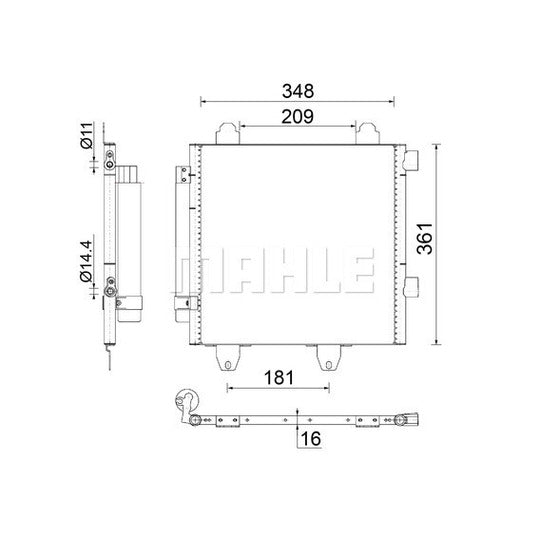 AC 459 001S Condenser, air conditioning