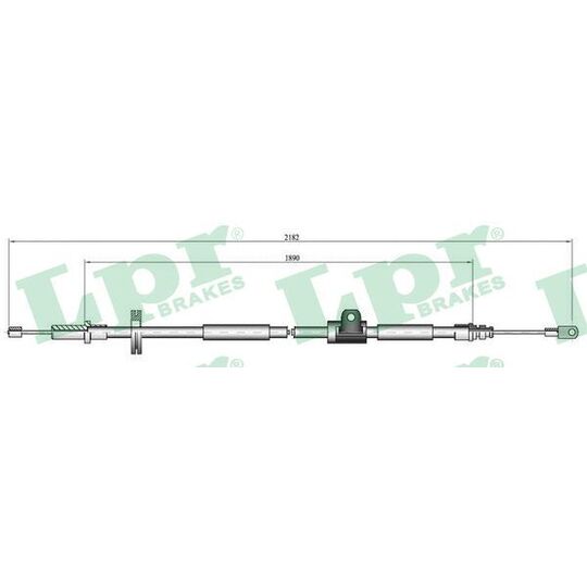 C0923B Cable, parking brake