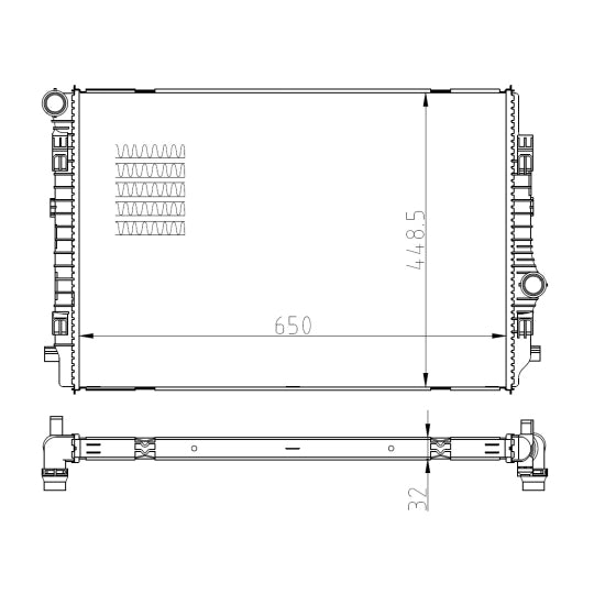 550081 Radiator, engine cooling