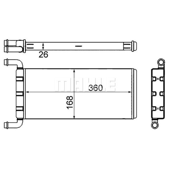 AH 241 000S Heat Exchanger, interior heating