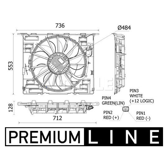 CFF 535 000P Fan, radiator