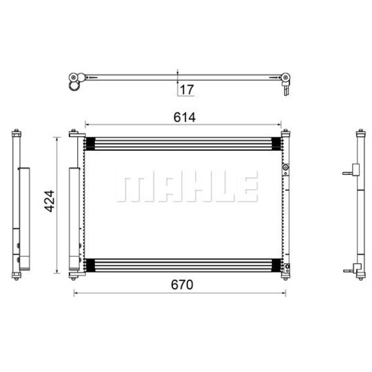 AC 490 000S Condenser, air conditioning
