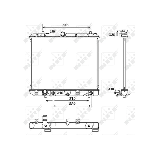 53158 Radiator, engine cooling