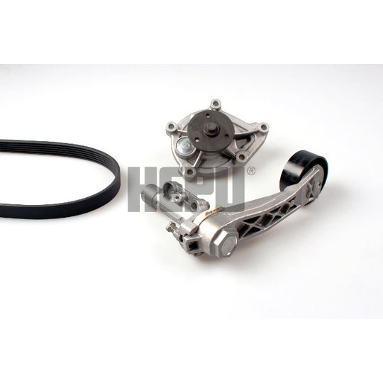 PK08100 Water Pump + V-Ribbed Belt Set