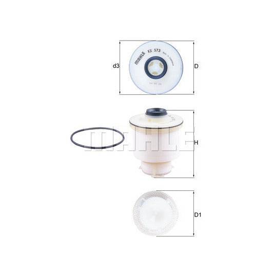 KX 573D Fuel filter