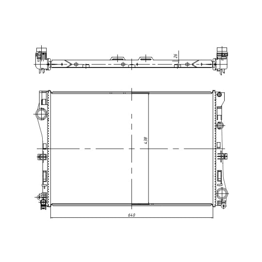50040 Radiator, engine cooling