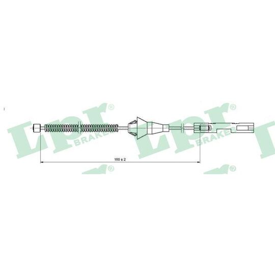 C1660B Cable, parking brake