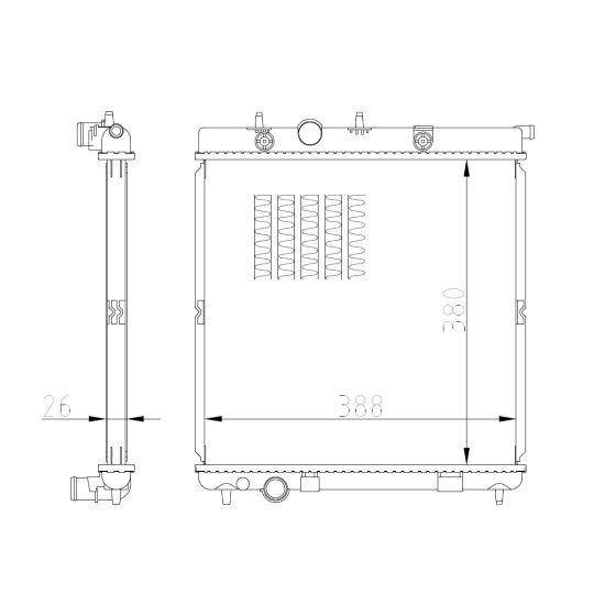 550016 Radiator, engine cooling