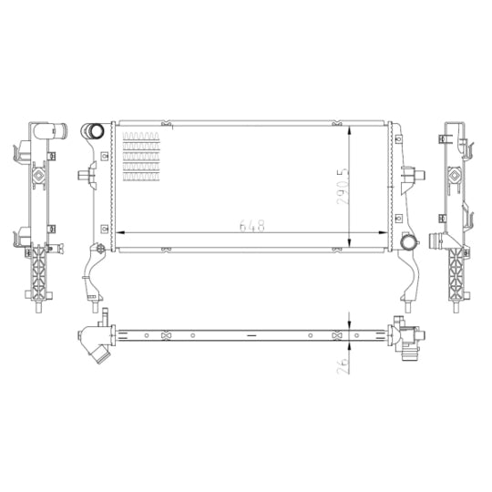 550034 Radiator, engine cooling