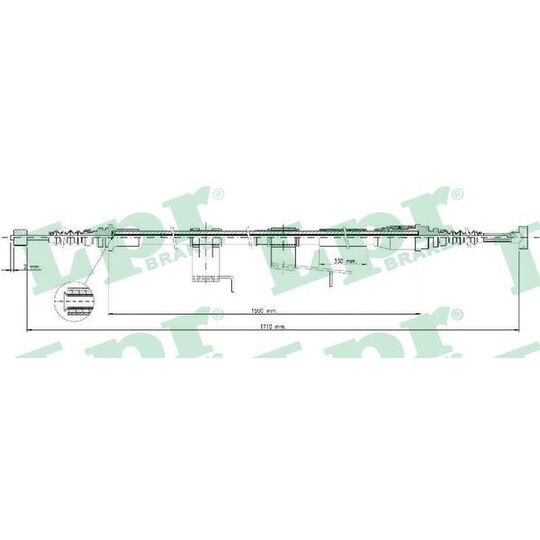 C0388B Cable, parking brake