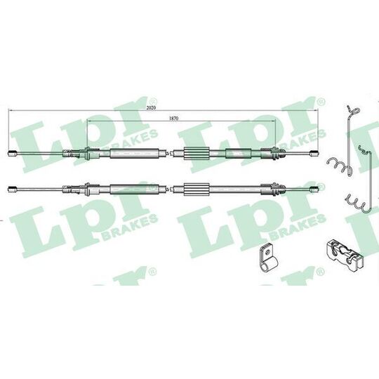 C0283B Cable, parking brake