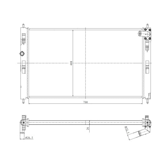 550023 Radiator, engine cooling