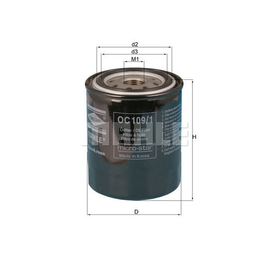 OC 109/1 Oil filter