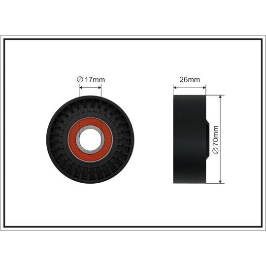 01-84 Tensioner Pulley, v-ribbed belt