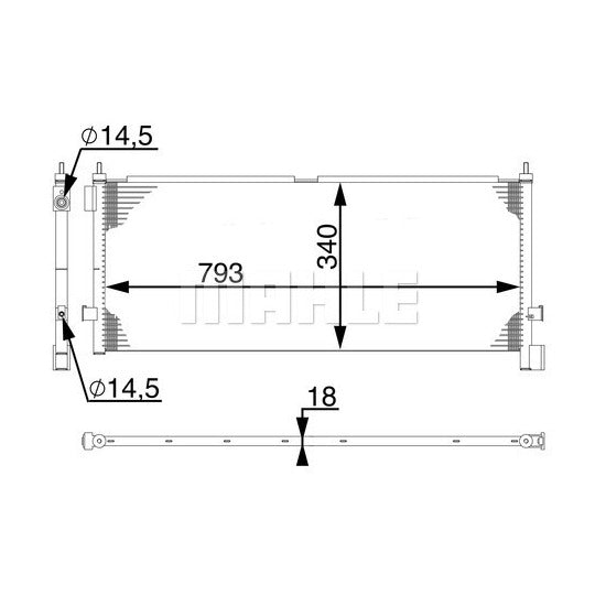 AC 532 000S Condenser, air conditioning