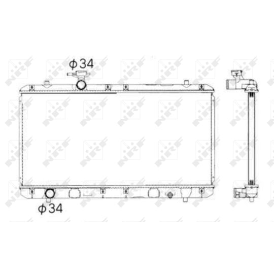 53428 Radiator, engine cooling