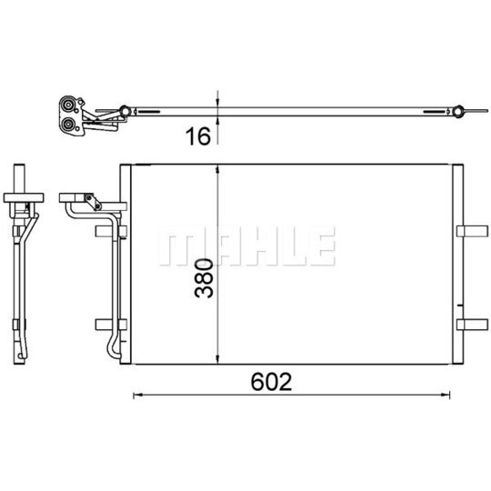 AC 725 000S Condenser, air conditioning