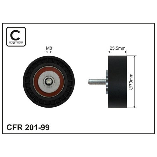 201-99 Tensioner Pulley, v-ribbed belt