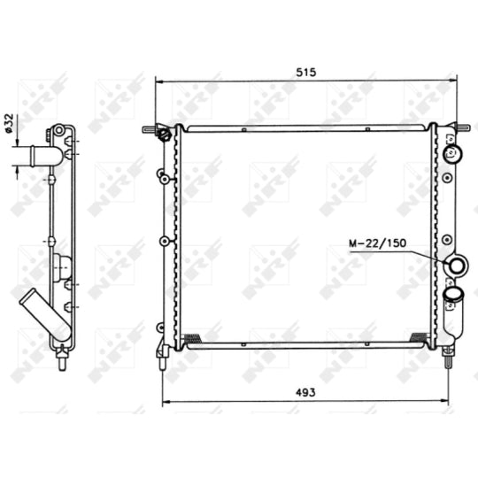 516259 Radiator, engine cooling