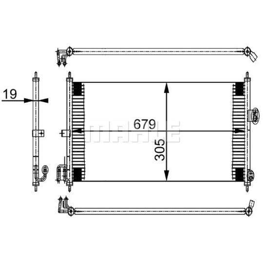 AC 252 000S Condenser, air conditioning