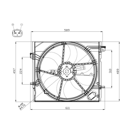 47897 Fan, radiator