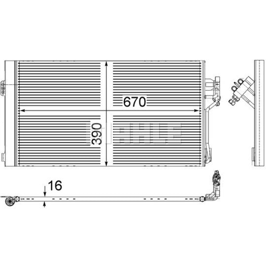 AC 761 000S Condenser, air conditioning