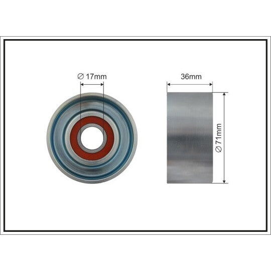 428-00 Tensioner Pulley, v-ribbed belt