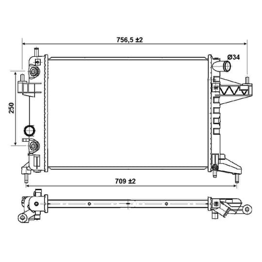 53035 Radiator, engine cooling