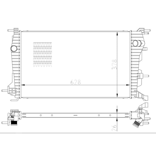550004 Radiator, engine cooling