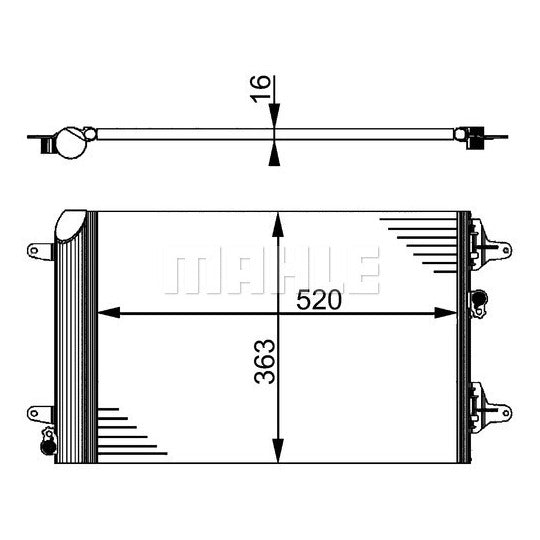 AC 358 000S Condenser, air conditioning