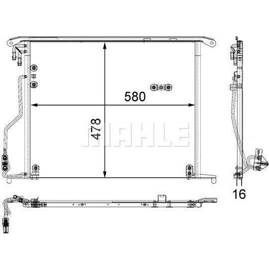 AC 334 000S Condenser, air conditioning