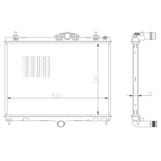 550027 Radiator, engine cooling