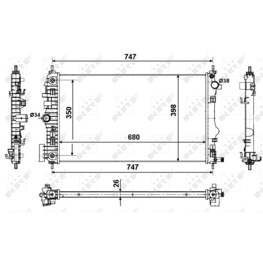 53775 Radiator, engine cooling