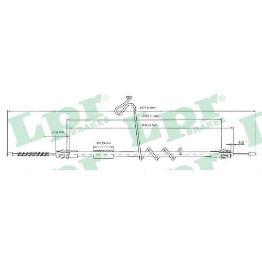 C0293B Cable, parking brake