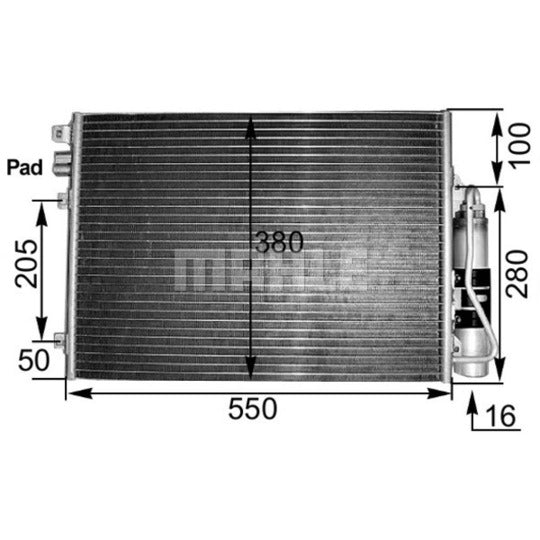 AC 303 000S Condenser, air conditioning